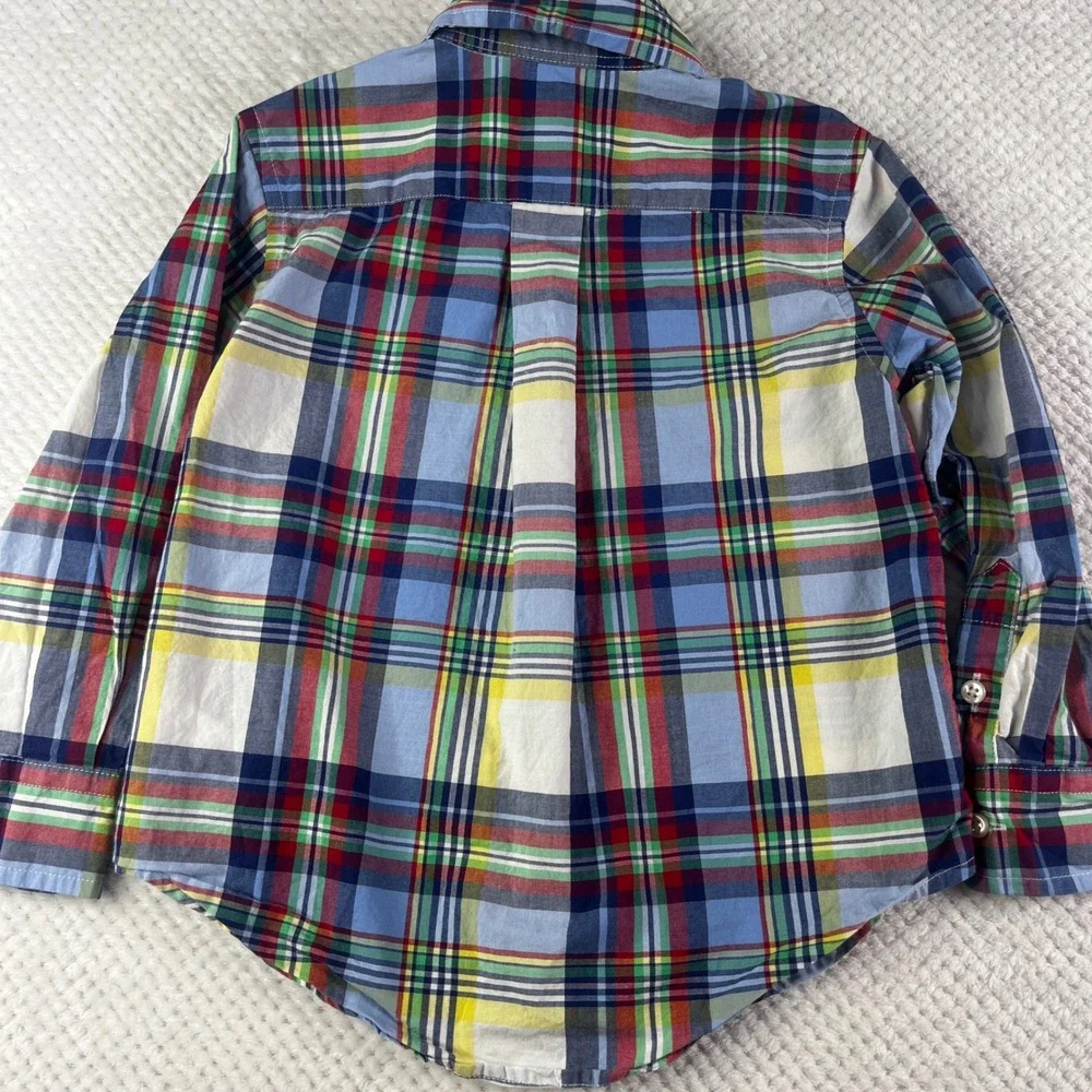 Ralph Lauren Kids Plaid Button Down Shirt Long Sleeve Size‎ 3T